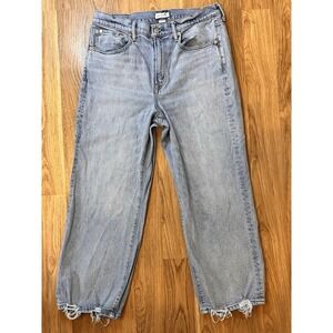 American Eagle Jeans Women's Size 31 Crop Bootcut Loose Fit Medium Wash Organic